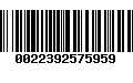 Código de Barras 0022392575959