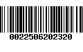 Código de Barras 0022506202320