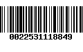 Código de Barras 0022531118849