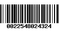 Código de Barras 0022548024324