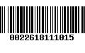 Código de Barras 0022618111015