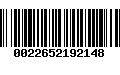 Código de Barras 0022652192148