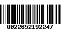 Código de Barras 0022652192247