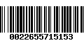 Código de Barras 0022655715153