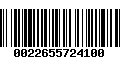 Código de Barras 0022655724100