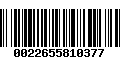 Código de Barras 0022655810377