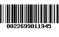 Código de Barras 0022699011945