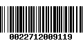 Código de Barras 0022712009119