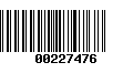 Código de Barras 00227476