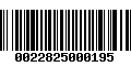 Código de Barras 0022825000195