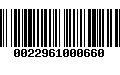 Código de Barras 0022961000660