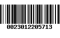 Código de Barras 0023012205713