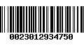 Código de Barras 0023012934750