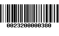 Código de Barras 0023200000380