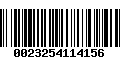 Código de Barras 0023254114156