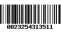 Código de Barras 0023254313511