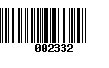 Código de Barras 002332