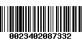 Código de Barras 0023402087332