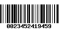 Código de Barras 0023452419459