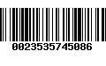 Código de Barras 0023535745086