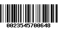 Código de Barras 0023545700648