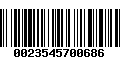 Código de Barras 0023545700686