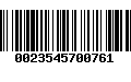 Código de Barras 0023545700761