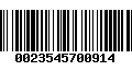 Código de Barras 0023545700914