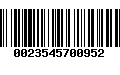 Código de Barras 0023545700952