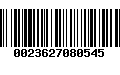 Código de Barras 0023627080545