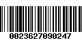 Código de Barras 0023627090247