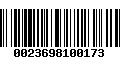 Código de Barras 0023698100173