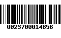 Código de Barras 0023700014856