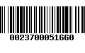 Código de Barras 0023700051660