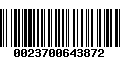 Código de Barras 0023700643872