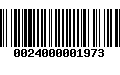 Código de Barras 0024000001973