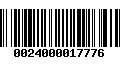 Código de Barras 0024000017776