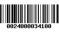 Código de Barras 0024000034100