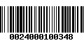 Código de Barras 0024000100348