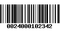 Código de Barras 0024000102342