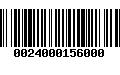 Código de Barras 0024000156000