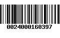 Código de Barras 0024000160397