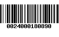 Código de Barras 0024000180890