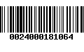 Código de Barras 0024000181064