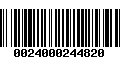 Código de Barras 0024000244820