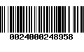 Código de Barras 0024000248958