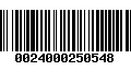 Código de Barras 0024000250548