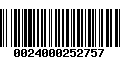 Código de Barras 0024000252757