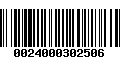 Código de Barras 0024000302506