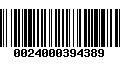 Código de Barras 0024000394389